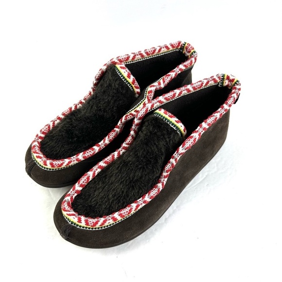 Woolrich Moccasin Slippers 8.5 Womens Cozy Fuzzy Warm Winter Slip On - Picture 2 of 9
